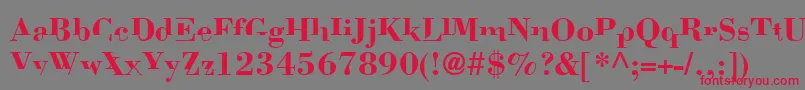 BODOM    Font – Red Fonts on Gray Background
