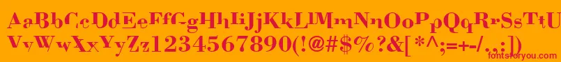 BODOM    Font – Red Fonts on Orange Background