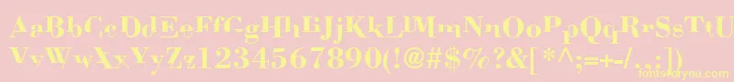 BODOM    Font – Yellow Fonts on Pink Background