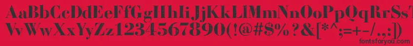 BodoniFragileDirt Font – Black Fonts on Red Background