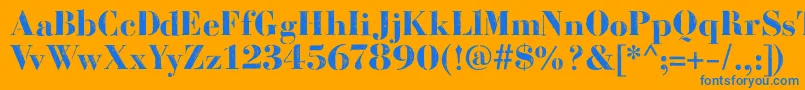 BodoniFragileDirt Font – Blue Fonts on Orange Background