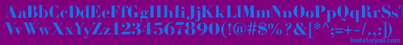 BodoniFragileDirt Font – Blue Fonts on Purple Background