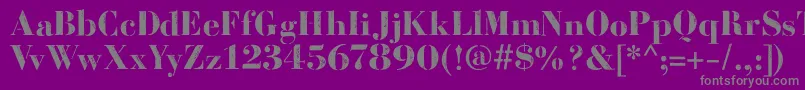 Шрифт BodoniFragileDirt – серые шрифты на фиолетовом фоне