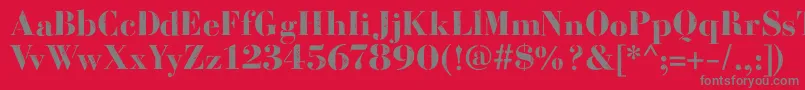 BodoniFragileDirt Font – Gray Fonts on Red Background