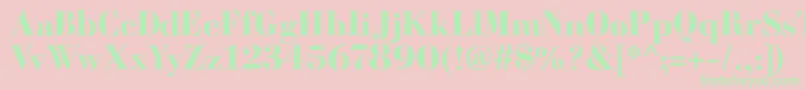 BodoniFragileDirt Font – Green Fonts on Pink Background