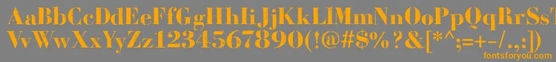 BodoniFragileDirt Font – Orange Fonts on Gray Background