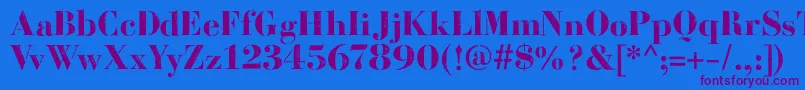 BodoniFragileDirt Font – Purple Fonts on Blue Background