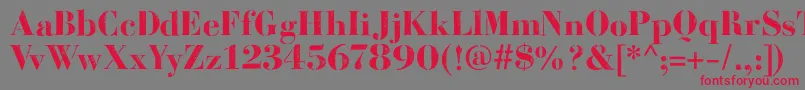 BodoniFragileDirt Font – Red Fonts on Gray Background
