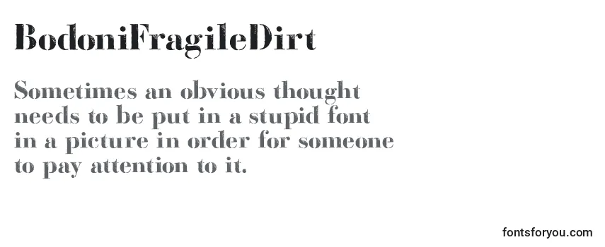 BodoniFragileDirt Font