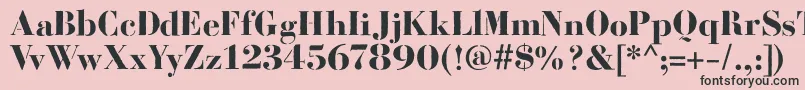 BodoniFragileRough Font – Black Fonts on Pink Background