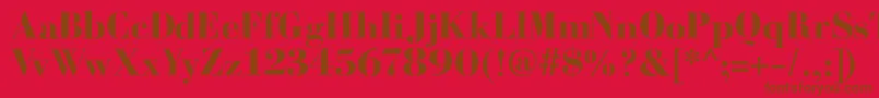 BodoniFragileRough Font – Brown Fonts on Red Background