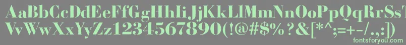 BodoniFragileRough Font – Green Fonts on Gray Background