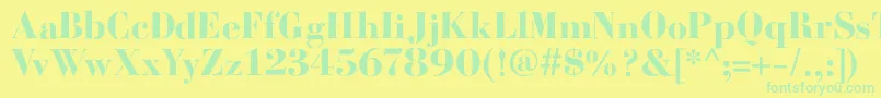 More about BodoniFragileRough Font BodoniFragileRough Font – Green Fonts on Yellow Background