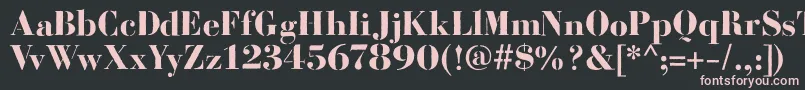 BodoniFragileRough Font – Pink Fonts on Black Background