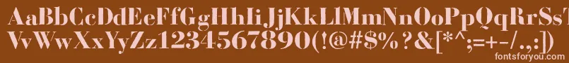 BodoniFragileRough Font – Pink Fonts on Brown Background