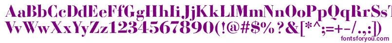 BodoniFragileRough Font – Purple Fonts on White Background