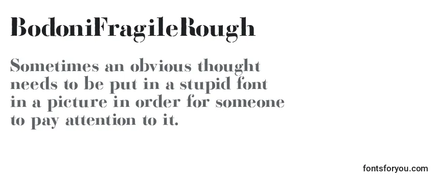 BodoniFragileRough-fontti
