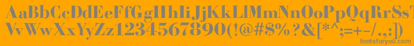 BodoniFragileSharp Font – Gray Fonts on Orange Background