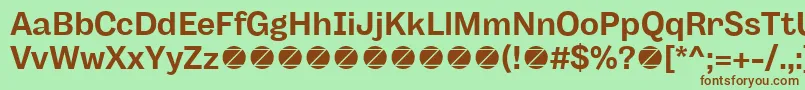 Police Body Grotesque Bold trial – polices brunes sur fond vert