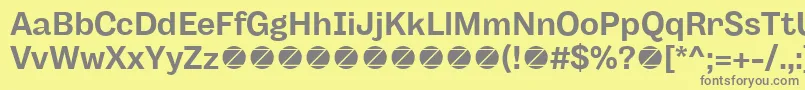 Body Grotesque Bold trial Font – Gray Fonts on Yellow Background