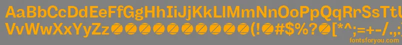 Body Grotesque Bold trial Font – Orange Fonts on Gray Background