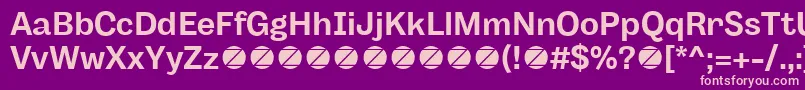 Body Grotesque Bold trial Font – Pink Fonts on Purple Background