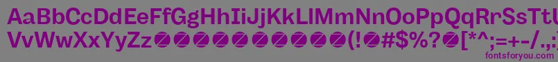 Body Grotesque Bold trial Font – Purple Fonts on Gray Background