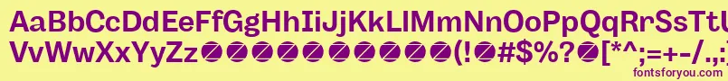 More about Body Grotesque Bold trial Font Body Grotesque Bold trial Font – Purple Fonts on Yellow Background