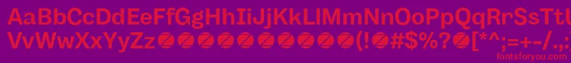 Body Grotesque Bold trial Font – Red Fonts on Purple Background