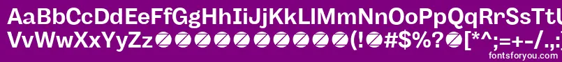 Body Grotesque Bold trial Font – White Fonts on Purple Background