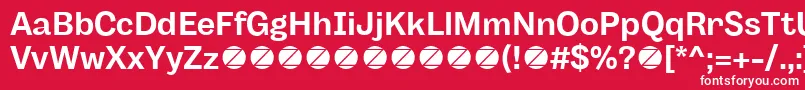 Body Grotesque Bold trial Font – White Fonts on Red Background