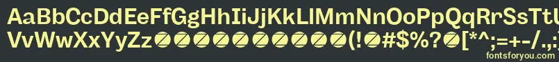 フォントBody Grotesque Bold trial – 黒い背景に黄色の文字