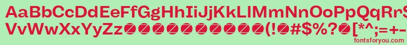 Body Grotesque Fit Bold trial Font – Red Fonts on Green Background