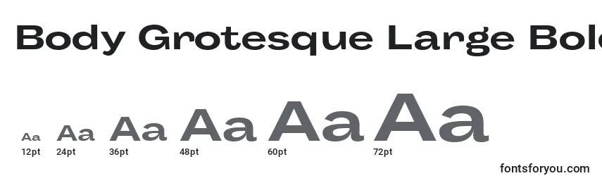 Размеры шрифта Body Grotesque Large Bold trial
