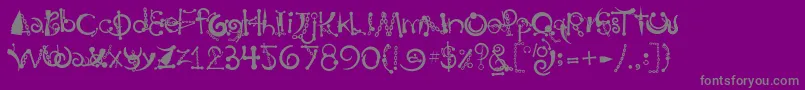 Body Piercing  Chains Font – Gray Fonts on Purple Background