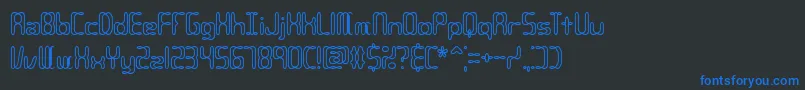 Compc2o Font – Blue Fonts on Black Background