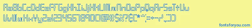 Compc2o Font – Blue Fonts on Yellow Background