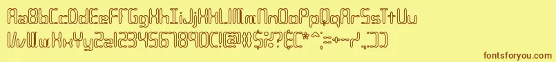 Compc2o Font – Brown Fonts on Yellow Background