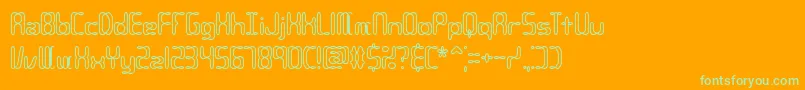 Compc2o Font – Green Fonts on Orange Background