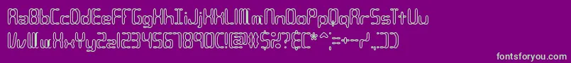 Compc2o Font – Green Fonts on Purple Background