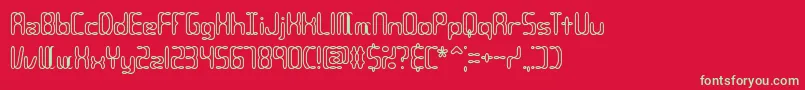 Compc2o Font – Green Fonts on Red Background