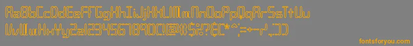 Compc2o Font – Orange Fonts on Gray Background