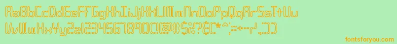 Compc2o Font – Orange Fonts on Green Background