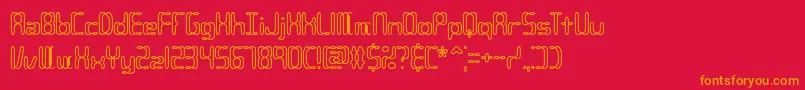 Compc2o Font – Orange Fonts on Red Background