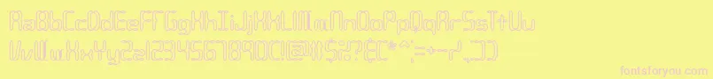 Шрифт Compc2o – розовые шрифты на жёлтом фоне
