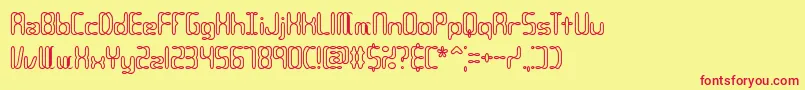 Compc2o Font – Red Fonts on Yellow Background