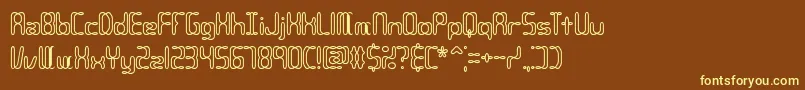 Compc2o Font – Yellow Fonts on Brown Background