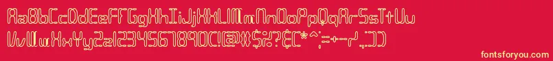 Compc2o Font – Yellow Fonts on Red Background