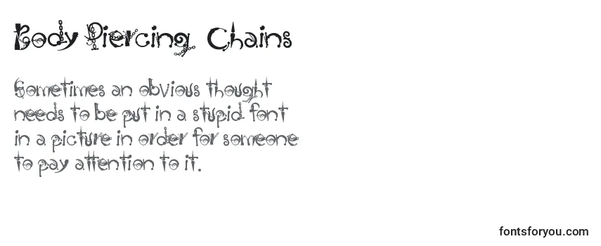 Schriftart Body Piercing  Chains (121760)