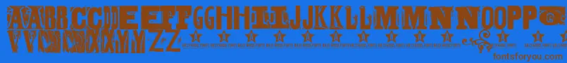 BODYH    Font – Brown Fonts on Blue Background